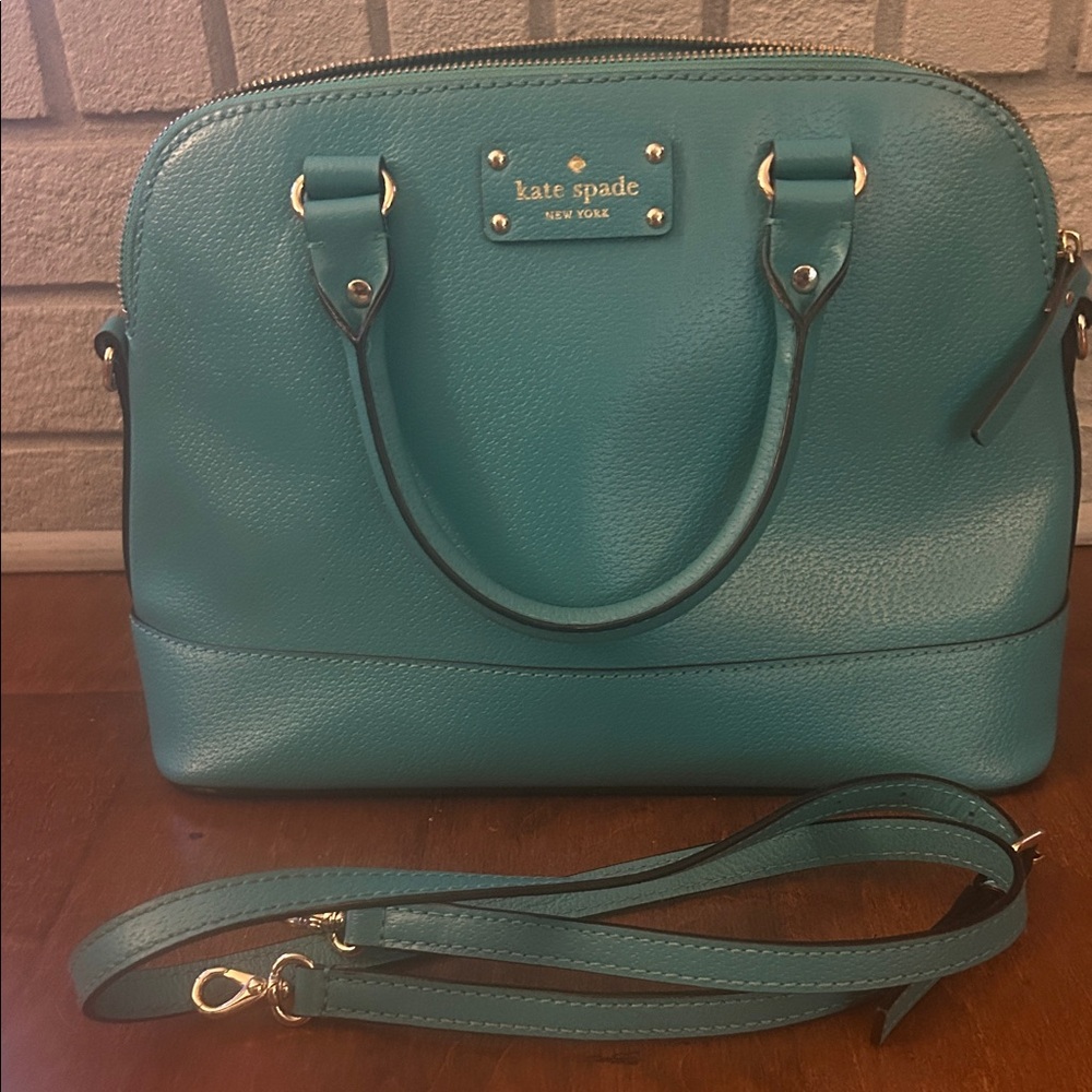 Kate Spade Turquoise Leather Satchel